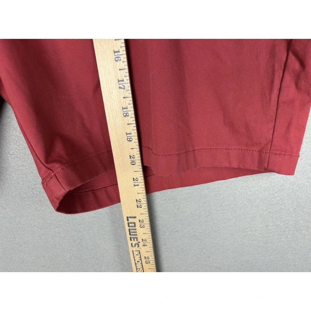 Joseph Abboud Men's Shorts 44 Faded Red Khaki Hemmed Khaki Chino Stretch #2736